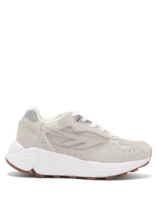 Matchesfashion.com Hi-tec Hts74 - Silver Shadow Rgs Suede And Mesh Trainers - Womens - Light Grey