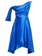 Vivienne Westwood Butternut Draped Asymmetric Silk Dress