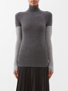 Peter Do - Detachable-sleeve High-neck Merino Sweater - Womens - Grey