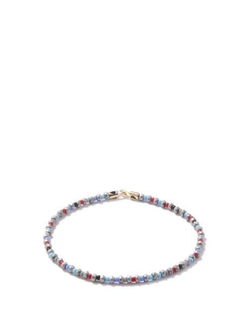 Luis Morais - Hematite & 14kt Gold Beaded Bracelet - Mens - Multi