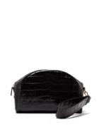 Matchesfashion.com Hillier Bartley - Crocodile Embossed Leather Clutch Bag - Womens - Black