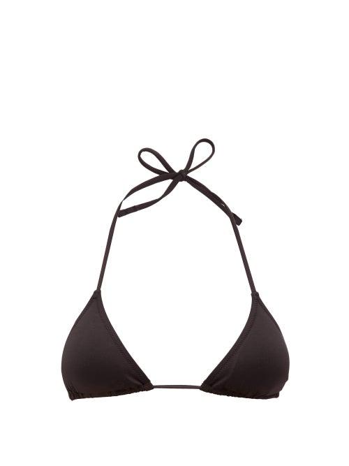 Matchesfashion.com Reina Olga - Love Triangle Bikini Top - Womens - Black