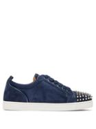 Matchesfashion.com Christian Louboutin - Louis Junior Studded Suede Trainers - Mens - Navy