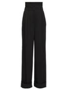 Matchesfashion.com Dolce & Gabbana - High-rise Cady Wide-leg Trousers - Womens - Black