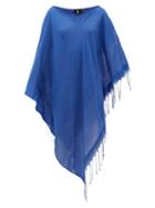 Matchesfashion.com Su Paris - Syama Tasselled Striped Cotton Kaftan - Womens - Blue