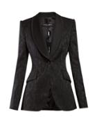 Matchesfashion.com Dolce & Gabbana - Single Breasted Floral Jacquard Blazer - Womens - Black
