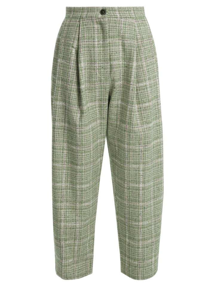 Natasha Zinko High-rise Wool-blend Tweed Trousers