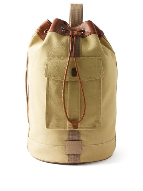 Paul Smith - Patch-pocket Canvas Drawstring Bag - Mens - Brown Multi