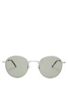 Matchesfashion.com Saint Laurent - Round Frame Metal Sunglasses - Womens - Silver