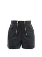 Matchesfashion.com Stella Mccartney - Zipped Faux-leather Shorts - Womens - Black