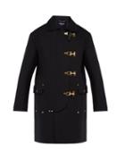 Matchesfashion.com Ralph Lauren Purple Label - Baker Single Breasted Cotton Twill Overcoat - Mens - Black