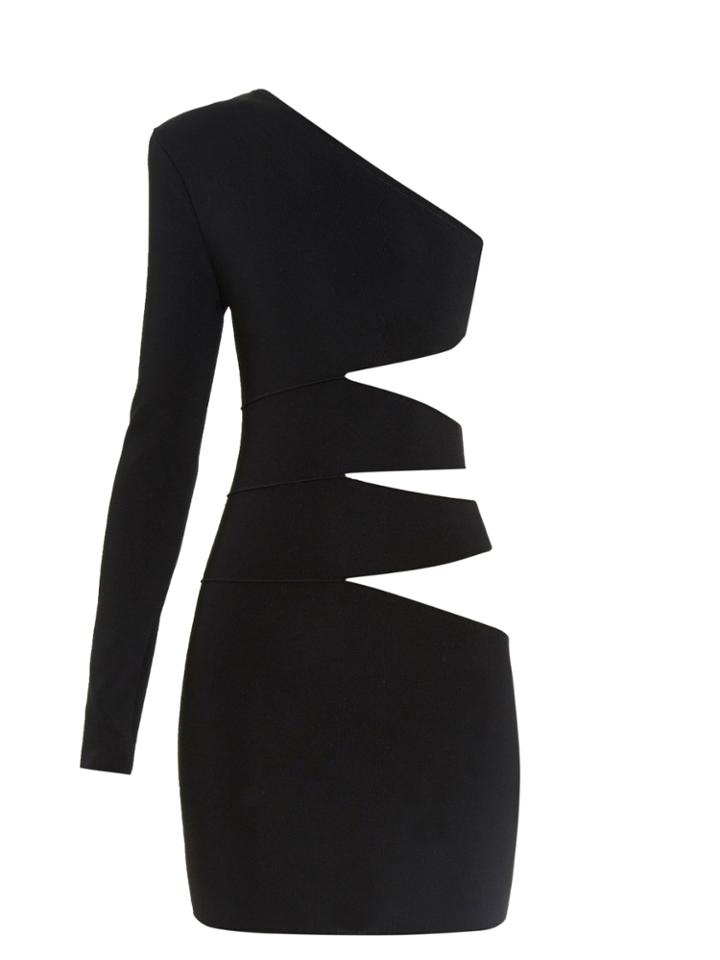 Balmain Cutaway-side One-shoulder Mini Dress