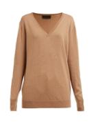 Matchesfashion.com Nili Lotan - Kendra V Neck Cashmere Sweater - Womens - Camel