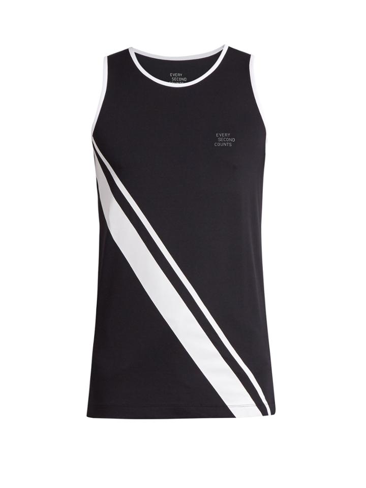 Every Second Counts Retro Diagonal-stripe Tank Top