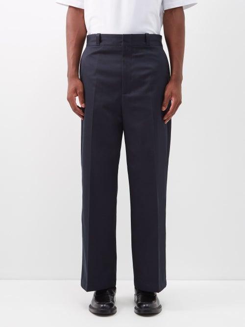 Acne Studios - Pyko Organic Cotton-twill Trousers - Mens - Navy