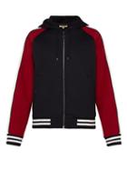 Matchesfashion.com Burberry - Logo Embroidered Neoprene Hooded Jacket - Mens - Navy