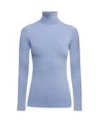 Matchesfashion.com Joostricot - Roll Neck Cotton Blend Sweater - Womens - Light Blue