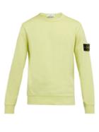 Matchesfashion.com Stone Island - Logo Patch Cotton Sweatshirt - Mens - Yellow