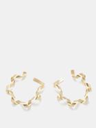Completedworks - Scrunch 14kt Recycled Gold-vermeil Hoop Earrings - Womens - Yellow Gold
