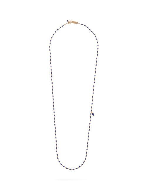 Matchesfashion.com Isabel Marant - Beaded Pendant Necklace - Womens - Blue