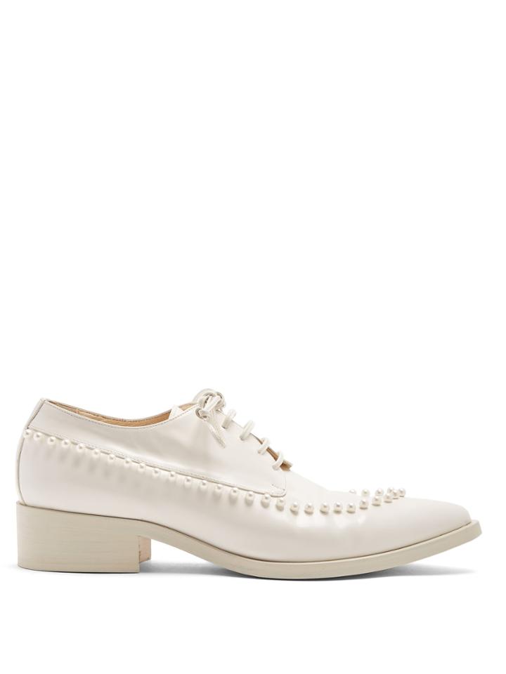 Simone Rocha Faux-pearl Embellished Leather Shoes