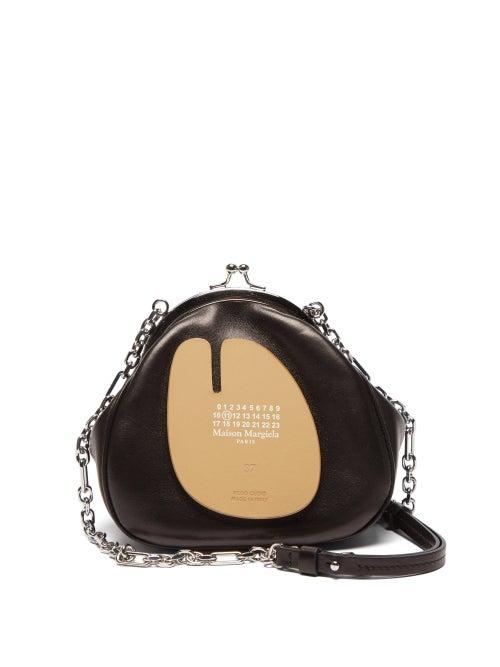 Maison Margiela - Tabi Split Toe-panel Leather Cross-body Bag - Womens - Black