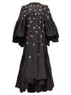 Matchesfashion.com Biyan - Gwyn Floral-sequinned Silk-taffeta Gown - Womens - Black