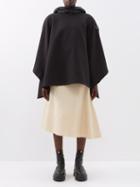 Moncler - Down-hood Cotton-jersey Poncho - Womens - Black