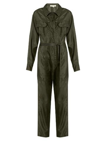 Katharine Hamnett At Ymc Long-sleeved Silk-satin Jumpsuit