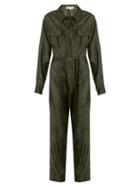 Katharine Hamnett At Ymc Long-sleeved Silk-satin Jumpsuit