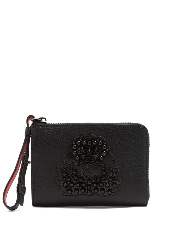 Christian Louboutin Tinos Crest-embellished Leather Wallet