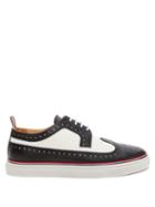 Matchesfashion.com Thom Browne - Trainer-sole Longwing Leather Brogues - Mens - Black White