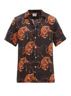 Matchesfashion.com Endless Joy - Macan Printed Silk Satin Short Sleeve Shirt - Mens - Black Multi