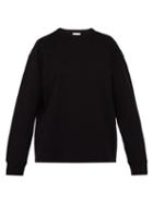 Matchesfashion.com Lemaire - Crew Neck Cotton Sweatshirt - Mens - Black