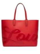 Matchesfashion.com Christian Louboutin - Cabata Medium Logo-appliqu Leather Tote Bag - Womens - Red