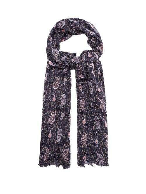 Matchesfashion.com Isabel Marant - Nandiae Paisley-print Cotton-voile Scarf - Mens - Dark Grey