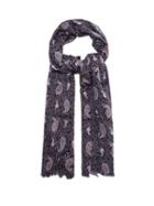 Matchesfashion.com Isabel Marant - Nandiae Paisley-print Cotton-voile Scarf - Mens - Dark Grey