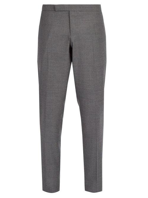 Matchesfashion.com Thom Browne - Side Stripe Wool Trousers - Mens - Grey