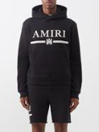 Amiri - Logo-print Cotton-jersey Hoodie - Mens - Black