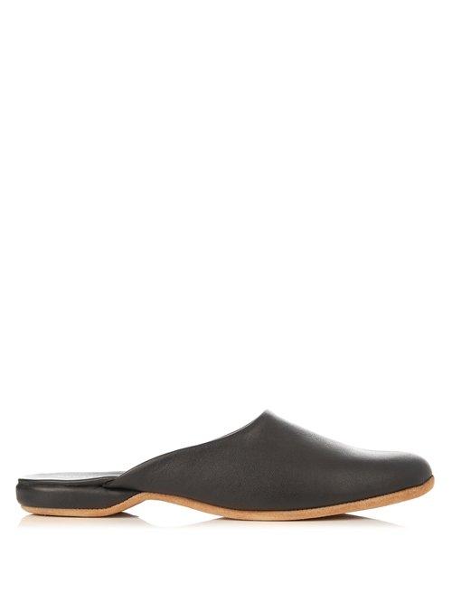 Matchesfashion.com Derek Rose - Morgan Leather Slipper Shoes - Mens - Black