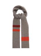 Matchesfashion.com Margaret Howell - Striped Wool Scarf - Mens - Grey Multi