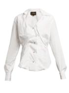 Matchesfashion.com Vivienne Westwood Anglomania - Twisted Cotton Blouse - Womens - White