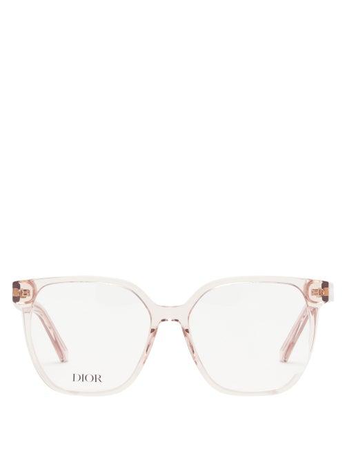 Dior - Diorspirito Oversized Acetate Glasses - Womens - Pink