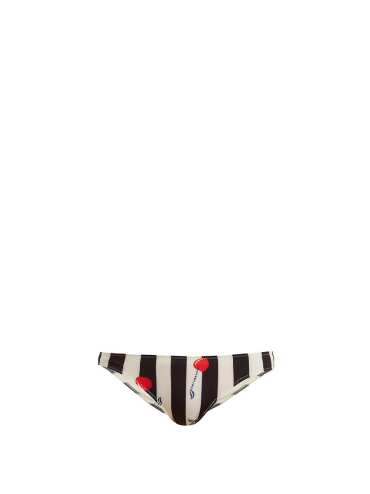 Solid & Striped The Elle Cherry-print Bikini Briefs