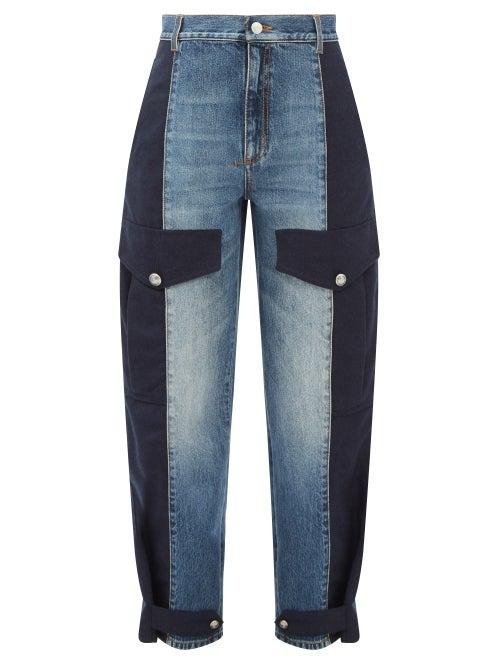 Alexander Mcqueen - Bi-colour Boyfriend Jeans - Womens - Denim