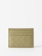 Bottega Veneta - Intrecciato-leather Cardholder - Mens - Khaki