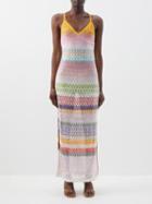 Missoni - Sequinned Fiammenta-stitch Maxi Dress - Womens - Multi Stripe