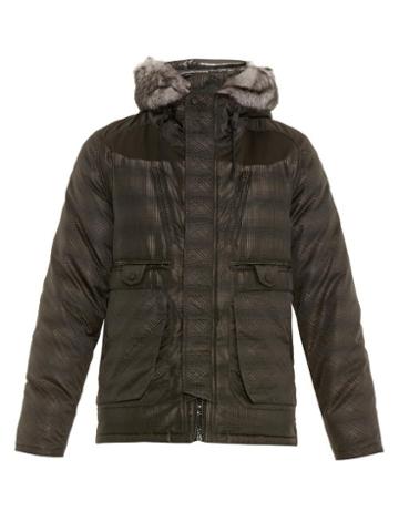 Moncler W Hodag Fur-trimmed Hood Down Jacket