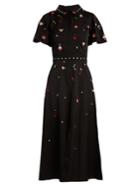 Temperley London Saturn Charm-embellished Satin-cady Midi Dress