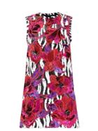 Matchesfashion.com Halpern - Floral And Zebra-sequinned Mini Shift Dress - Womens - Multi